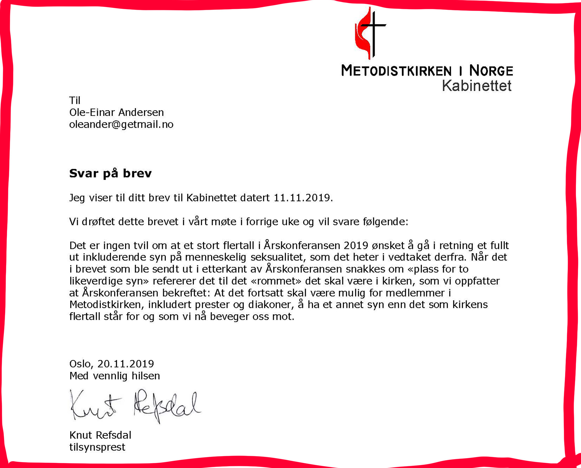 191120 Svar til Ole-Einar Andersen